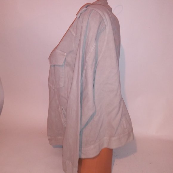 Torrid Utility Jacket Plus Size 2 2X Khaki Zip Up Military Solid Pockets Long Sl - Picture 9 of 14